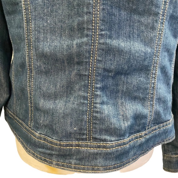 Christopher & Banks Jean Jacket with Studded Details Small - Picture 6 of 16
